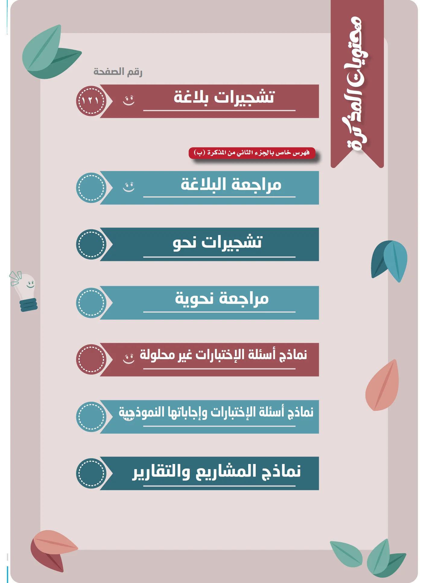 ⁦مذكرة اللغة العربية الصف العاشر  الفصل الأول الجزء (ب)⁩ - الصورة ⁦3⁩